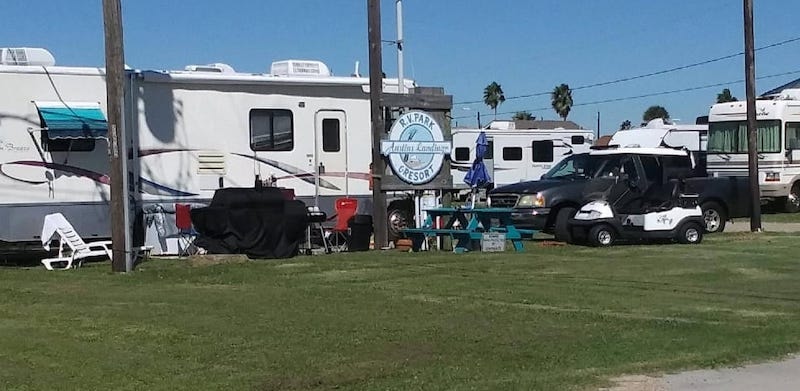 Austin's Landing RV Park sign and sites
